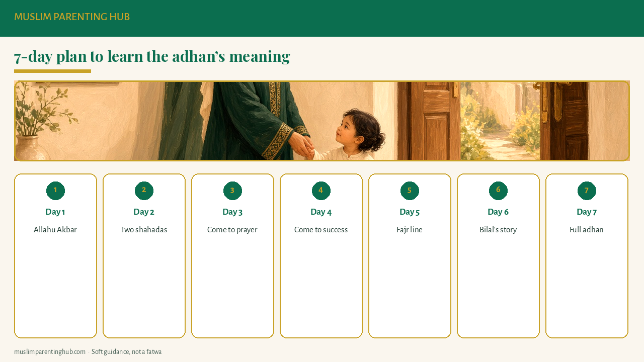7-day plan to learn the adhan meaning