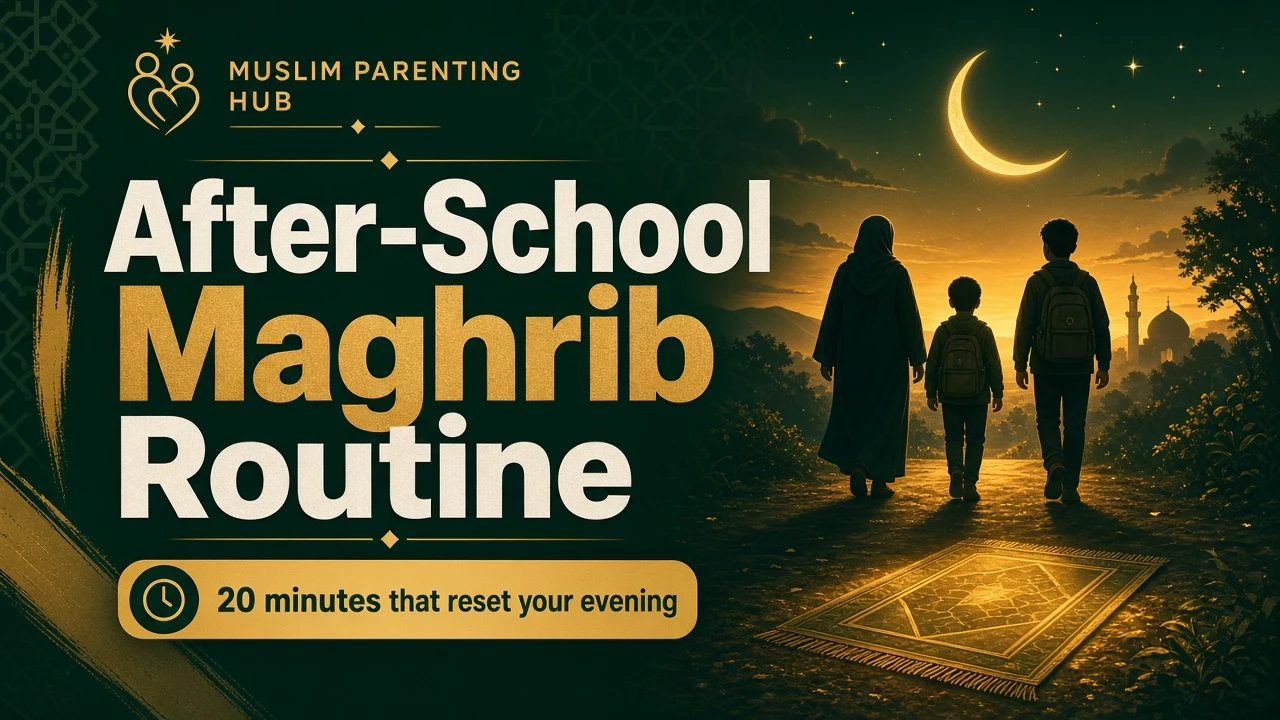 After-school Maghrib routine cover for Muslim Parenting Hub