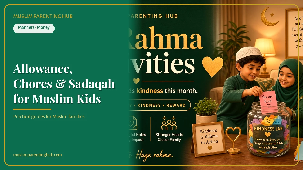 Allowance chores sadaqah for Muslim kids — cover