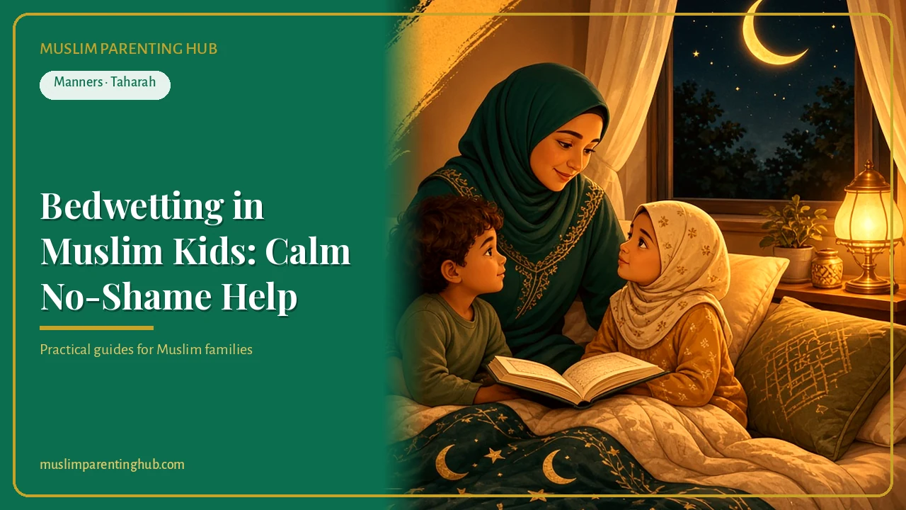 Calm bedwetting help for Muslim kids at bedtime — cover