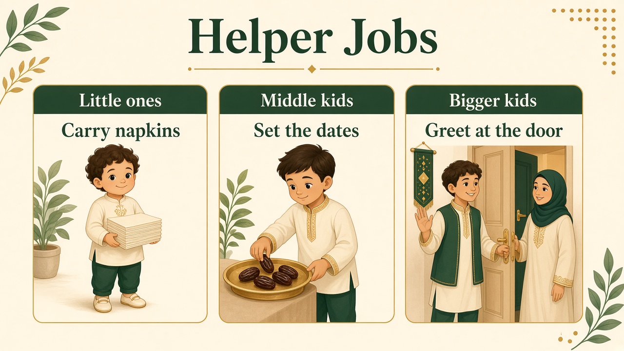 Kids helper jobs for Eid morning