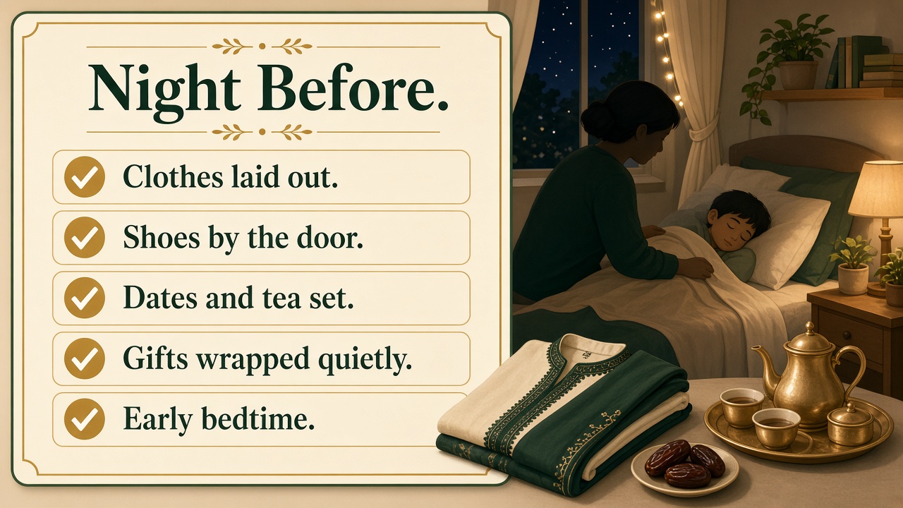 Night-before Eid prep checklist