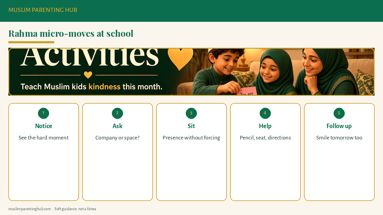 Rahma micro-moves for classmates