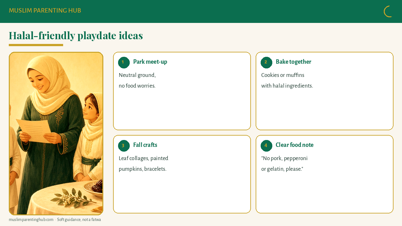 Halal-friendly playdate ideas for Muslim families