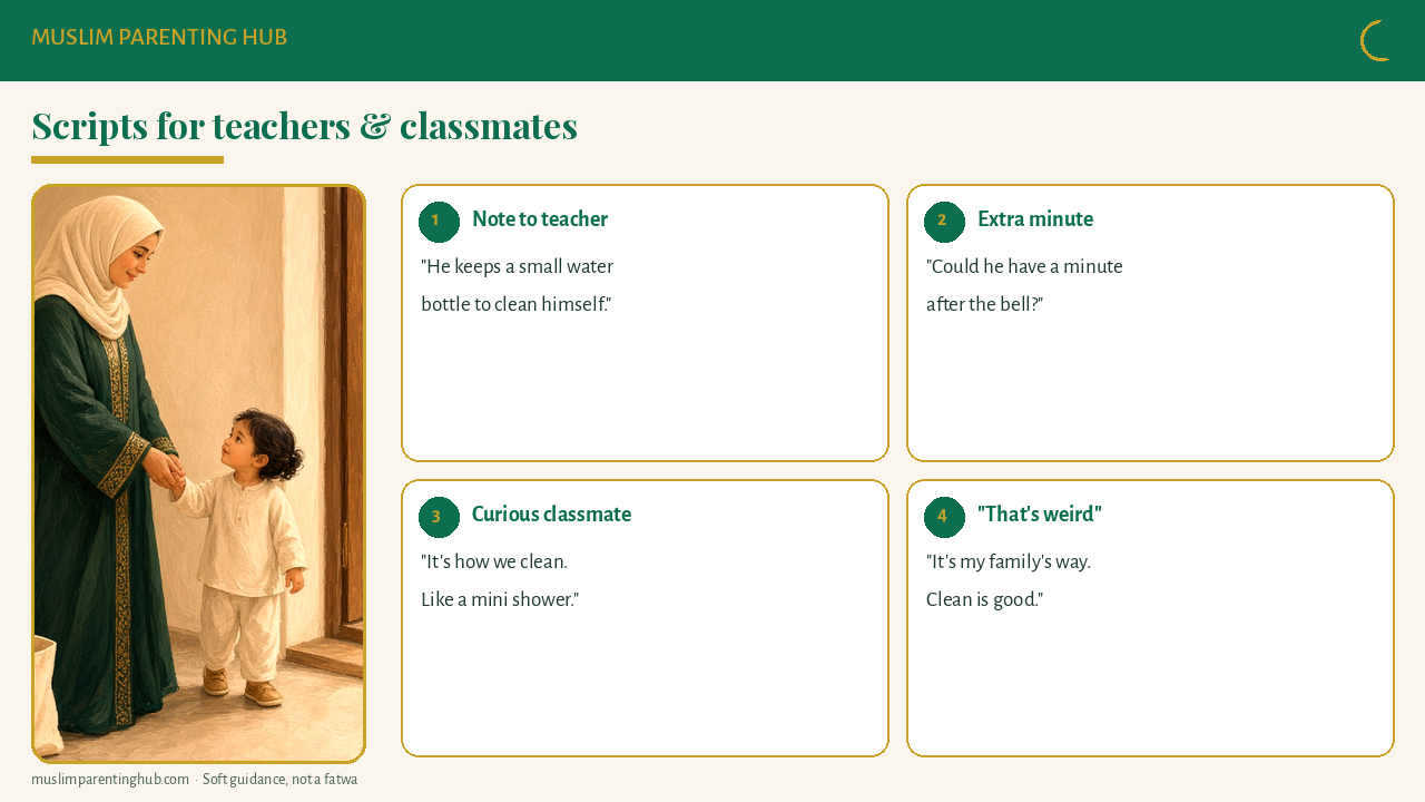 Scripts for teachers and classmates
