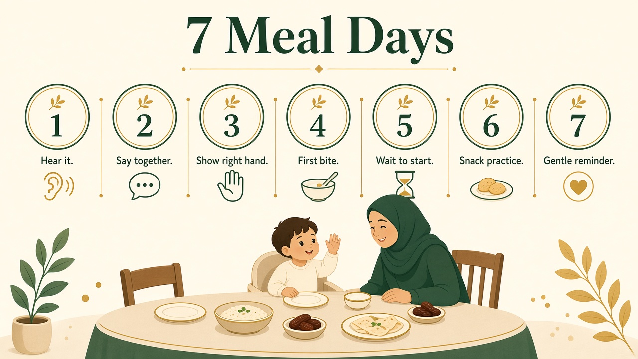 7-day Bismillah and right-hand plan overview
