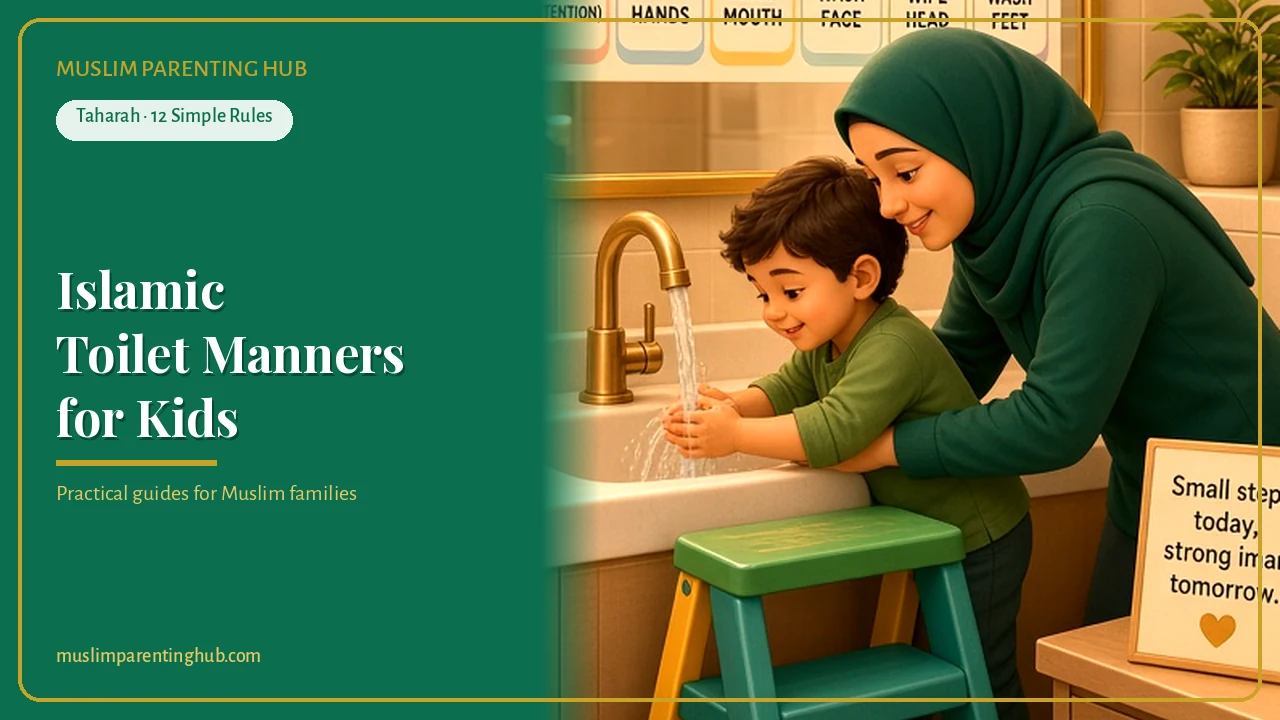 Islamic Toilet Manners for Kids: 12 Simple Rules (With the Reason Behind Each) cover