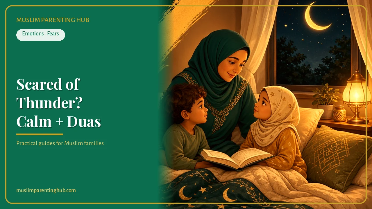 Child Scared of Thunderstorms? Islamic Duas and Calm Steps for Muslim Kids cover