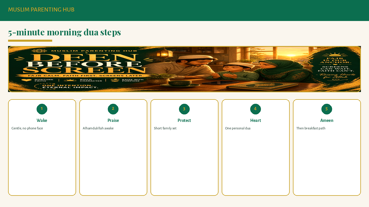 5-minute morning dua steps