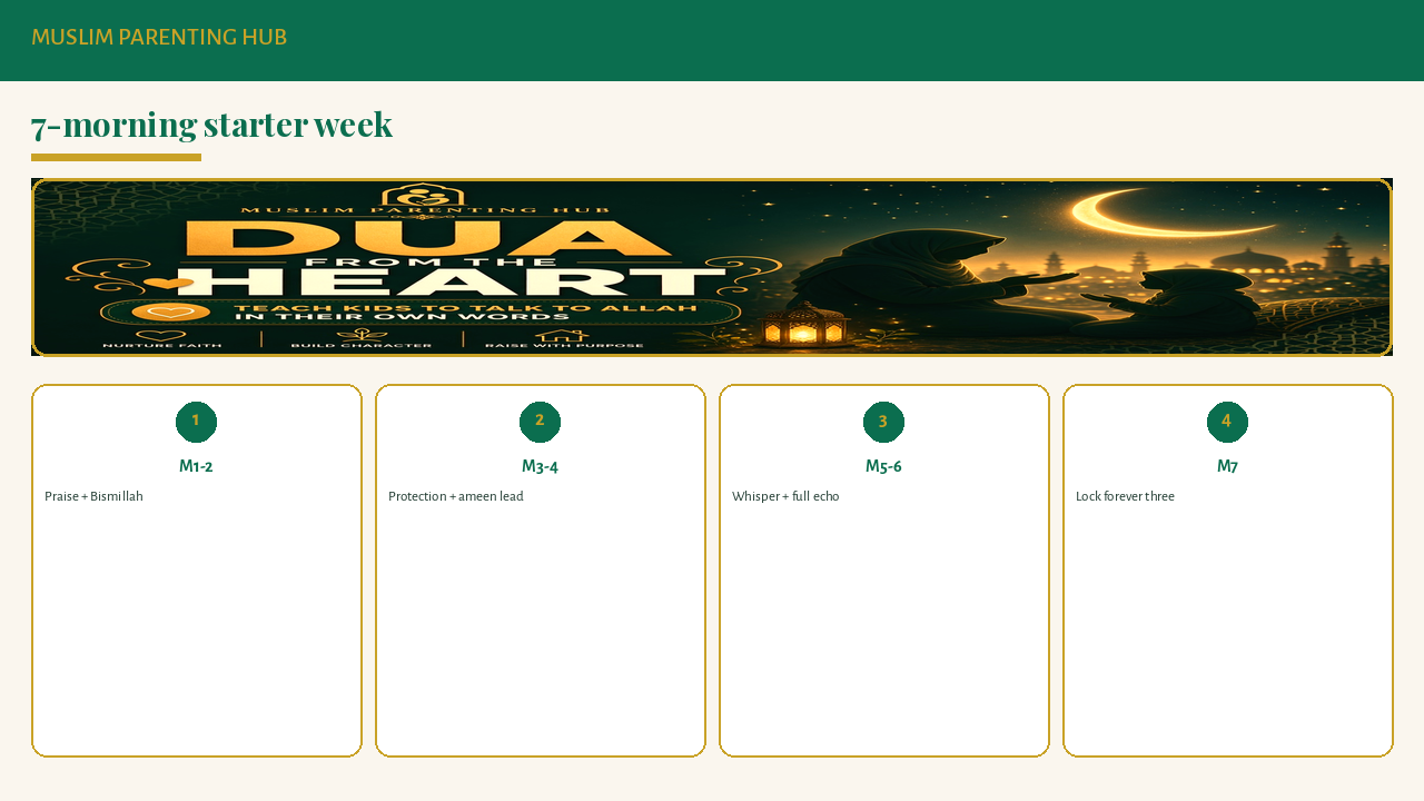 7-morning starter week