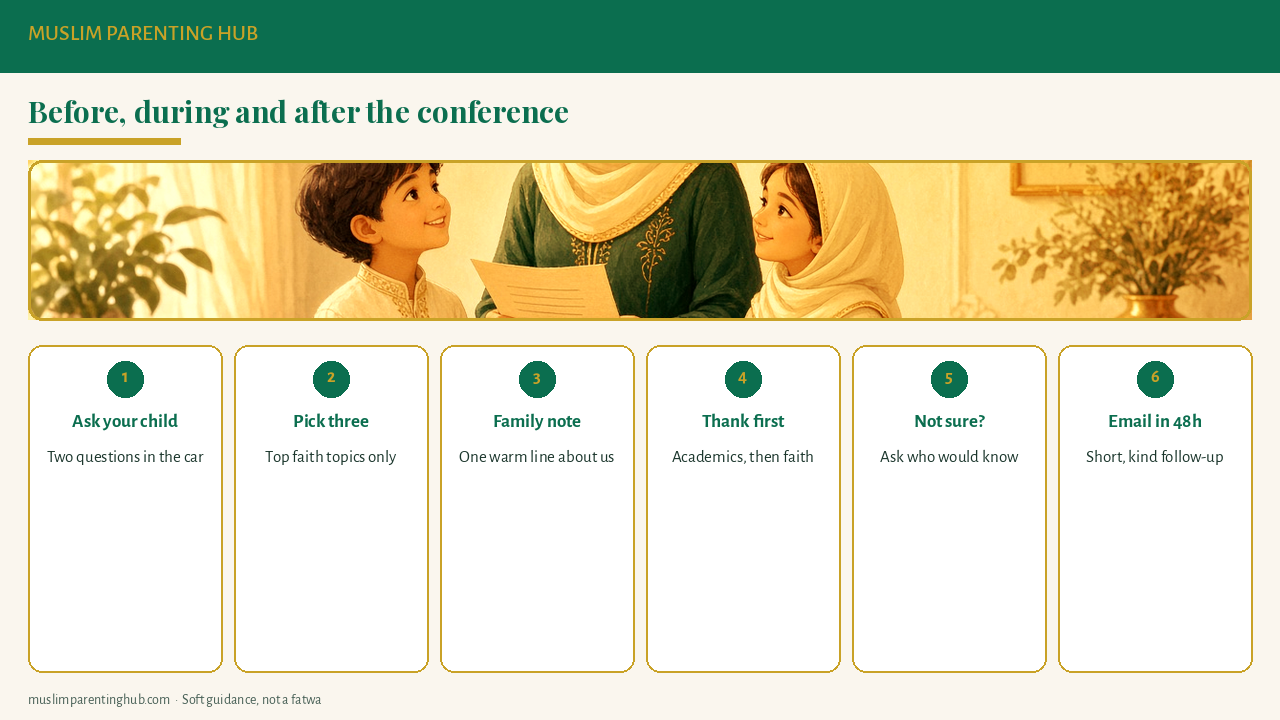 Before, during and after the conference flow