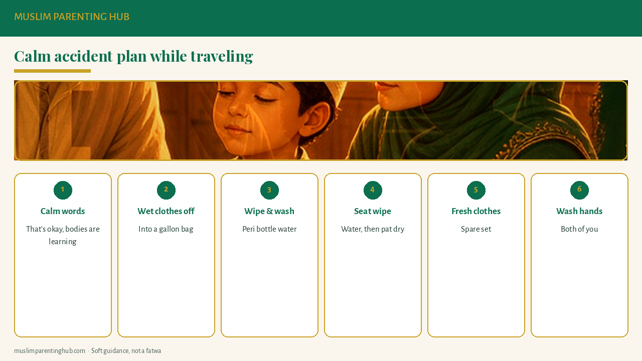 Calm 6-step accident plan while traveling