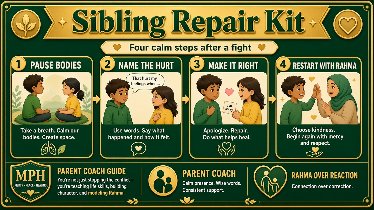 Sibling repair kit steps