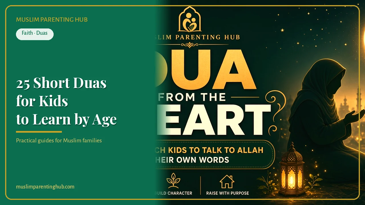 25 short duas for kids by age — cover