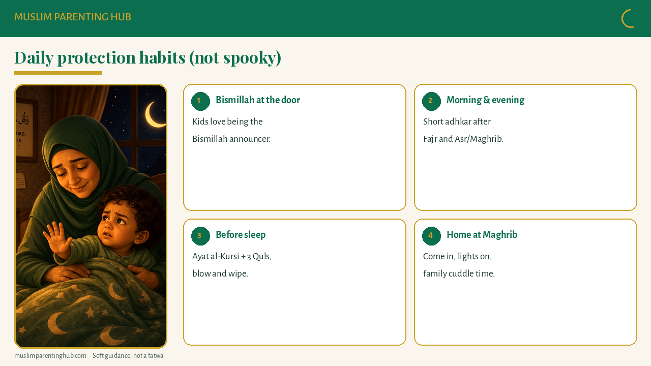Daily protection habits for Muslim kids