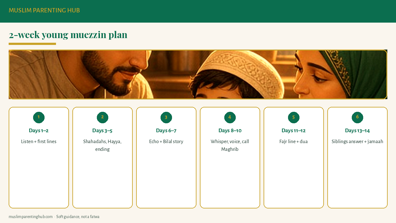 2-week plan to teach kids to call the adhan