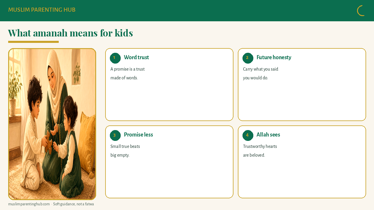 What amanah means for kids