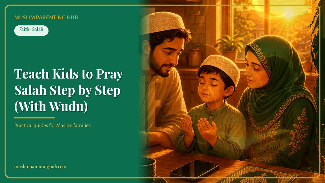 Teaching kids salah and wudu step by step — cover