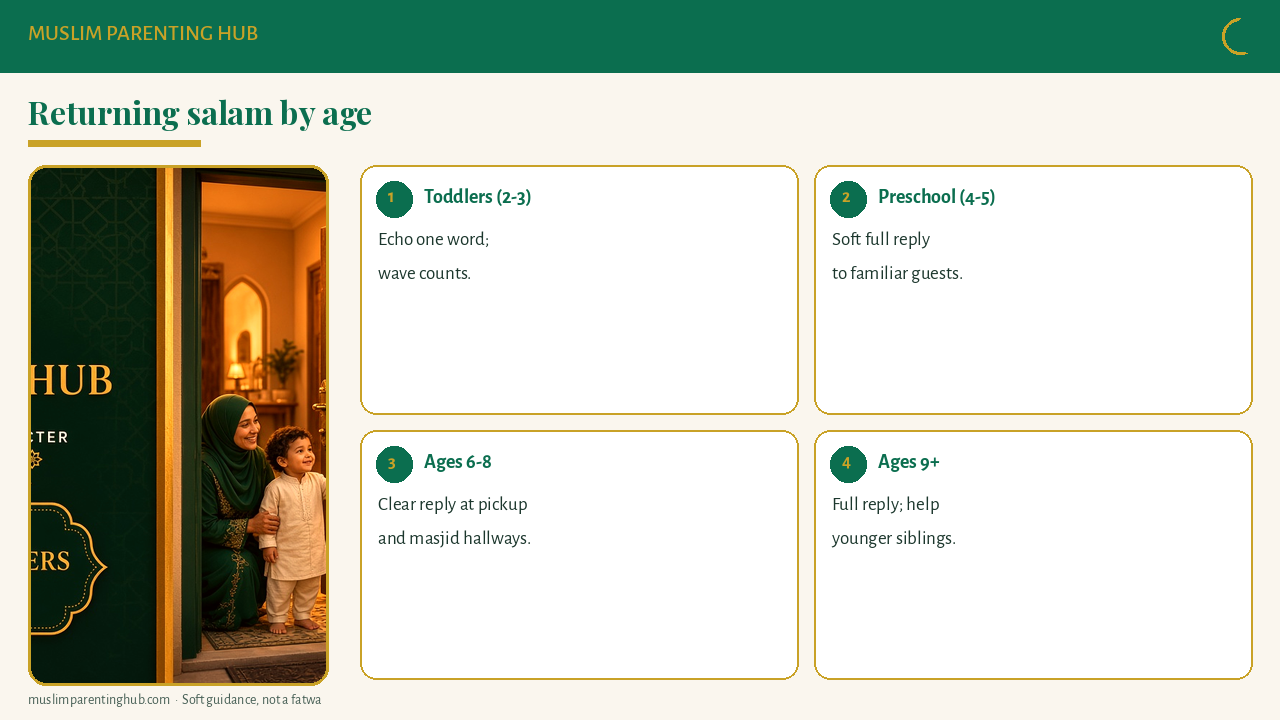 Age bands for returning salam