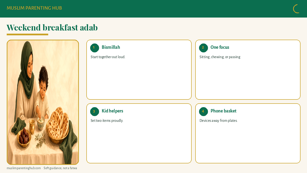Weekend breakfast adab