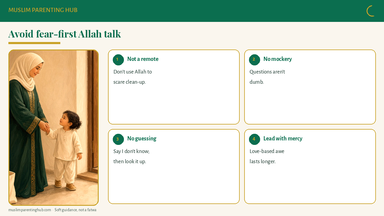 What to avoid when answering about Allah